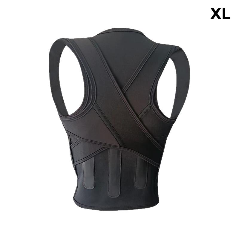 Posture Correction Belt with Support Splint Unisex Adjustable Back Straightener for Yoga Exercise Fix Hunchback Posture XL чёрный