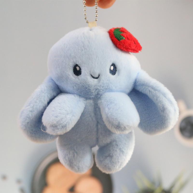 Easter Cute Bunny Plush Keychain for Backpack Mini Soft Rabbit Doll Keychain Purse Charm Pendant Key Ring Gift for Women Girls