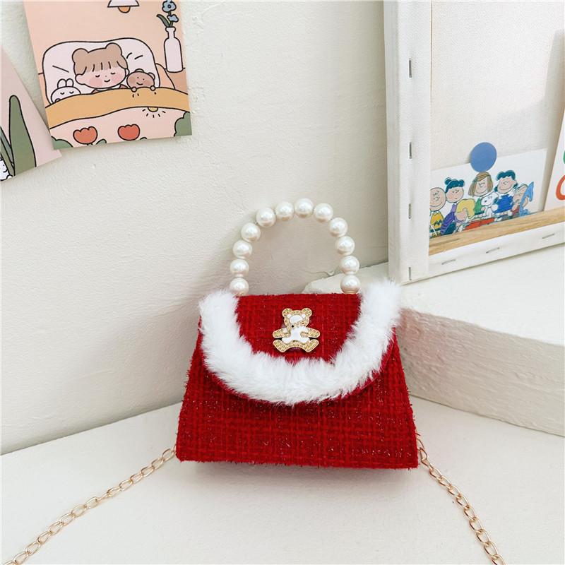 Princess Lovely Style Red Bag For Girls With Cartoon Design Perfect For New Year Gifts And Everyday Adventures