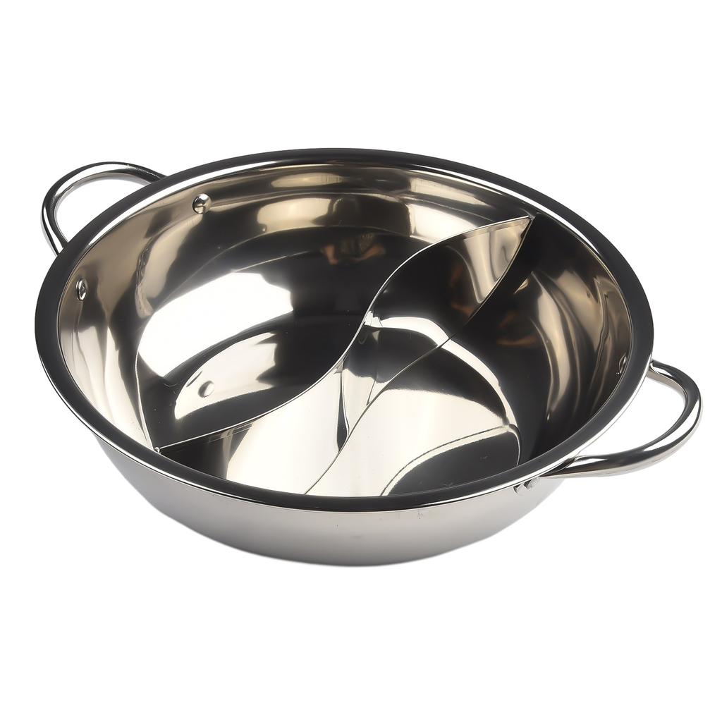Twin Divided Hot Pot Cooker 28cm Separate and Mix Cooking Experience