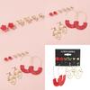 Beautiful Alloy Cartoon Character Earrings Multiple Pairs On Card Independent Packaging