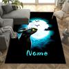 Dragon Moonlit Night Customize Text Carpet Suitable for Entryway Outdoor Playrooms Decorate room Antislip Carpet Decorate Offices