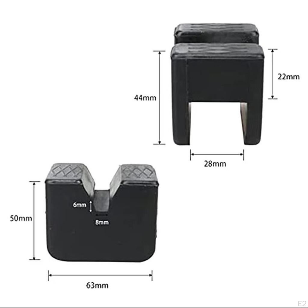 4 Pieces Jack Stand Pads Adapter Slotted Anti Slip Lift Rubber Frame Pinch Weld