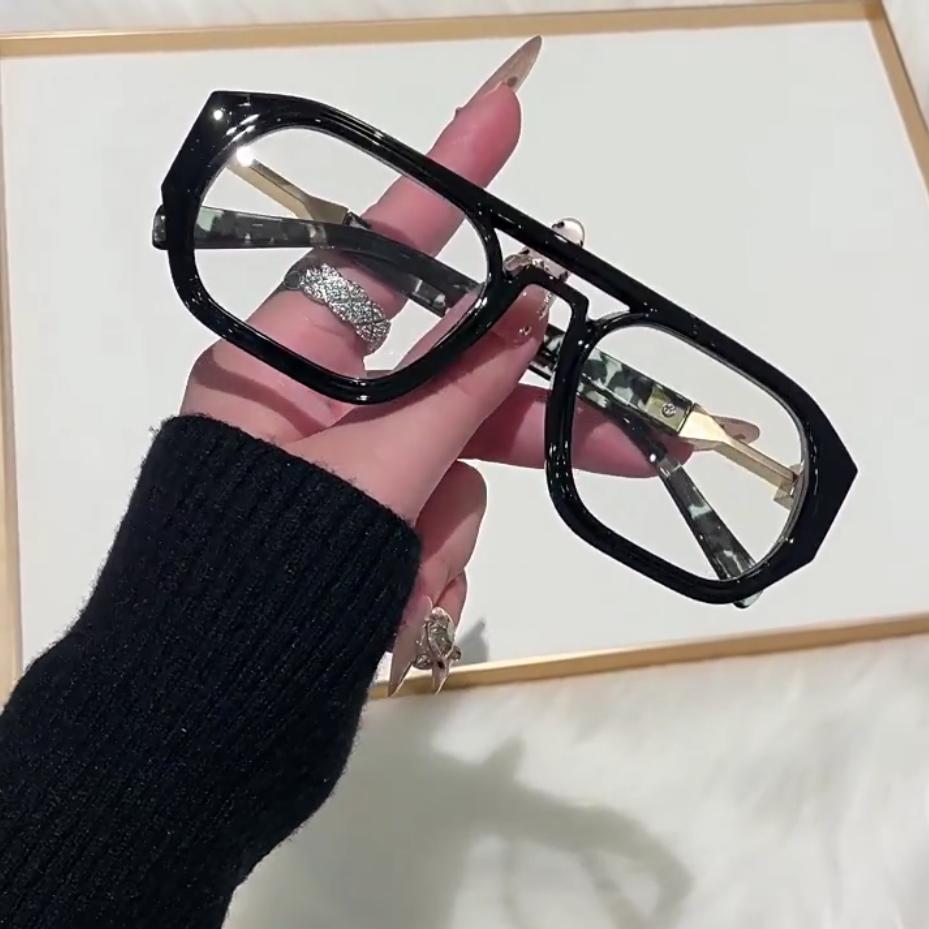 Transparent Square Computer Glasses Frame Women Men Anti Blue Light Polygon Eyewear Blocking Optical Spectacle Eyeglasses
