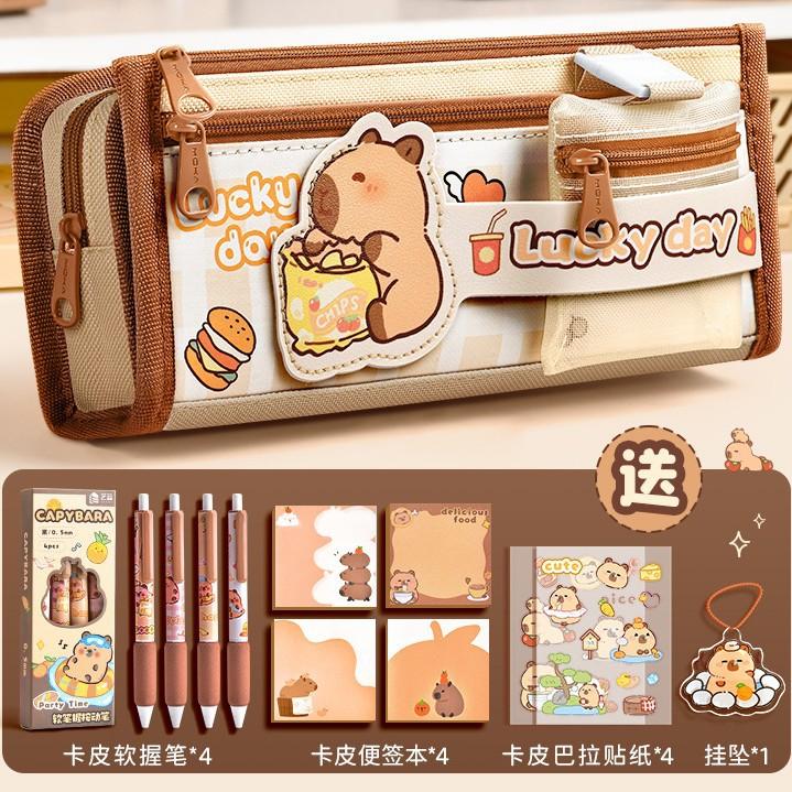 Pencil Case  New Elementary School Girls High-value Large-capacity Stationery Box Girls Junior High School Students