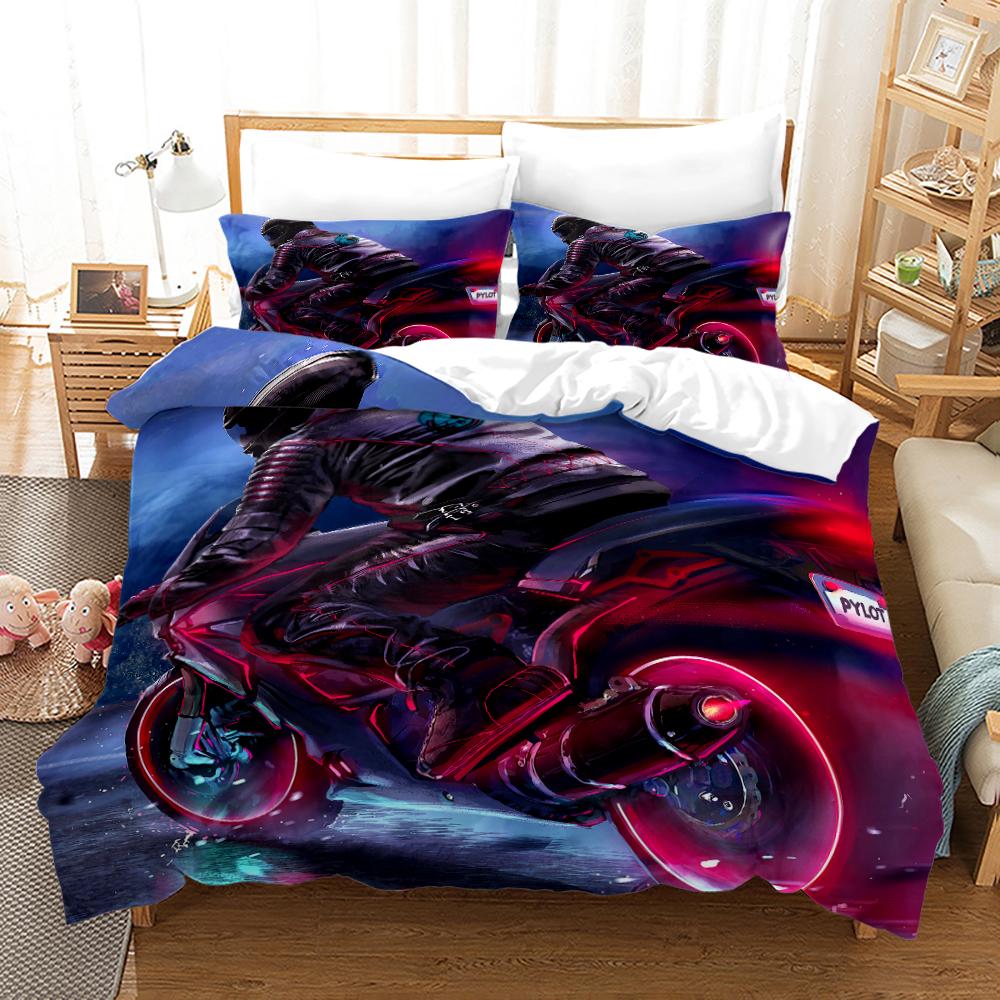 AK47 Knight Academia Anime Duvet Cover Set with Pillow Covers Polyester Teens Kids Bedding Set Full Queen King Size Bed Linen