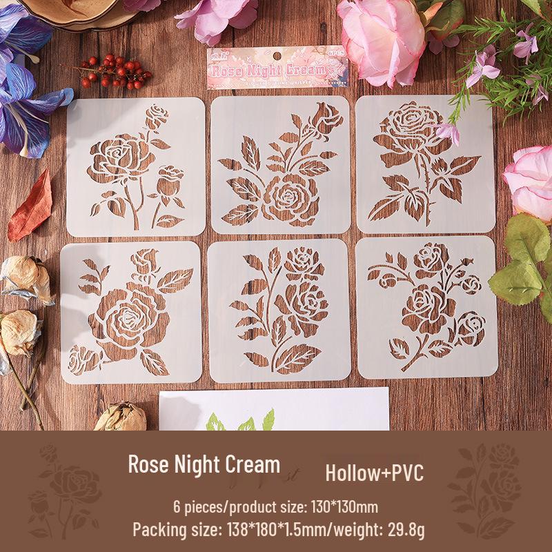 

Юэчжэнь Цветочный Шепот Рукописный Шаблон Газеты: Полый цветочный дизайн шаблон для рисования