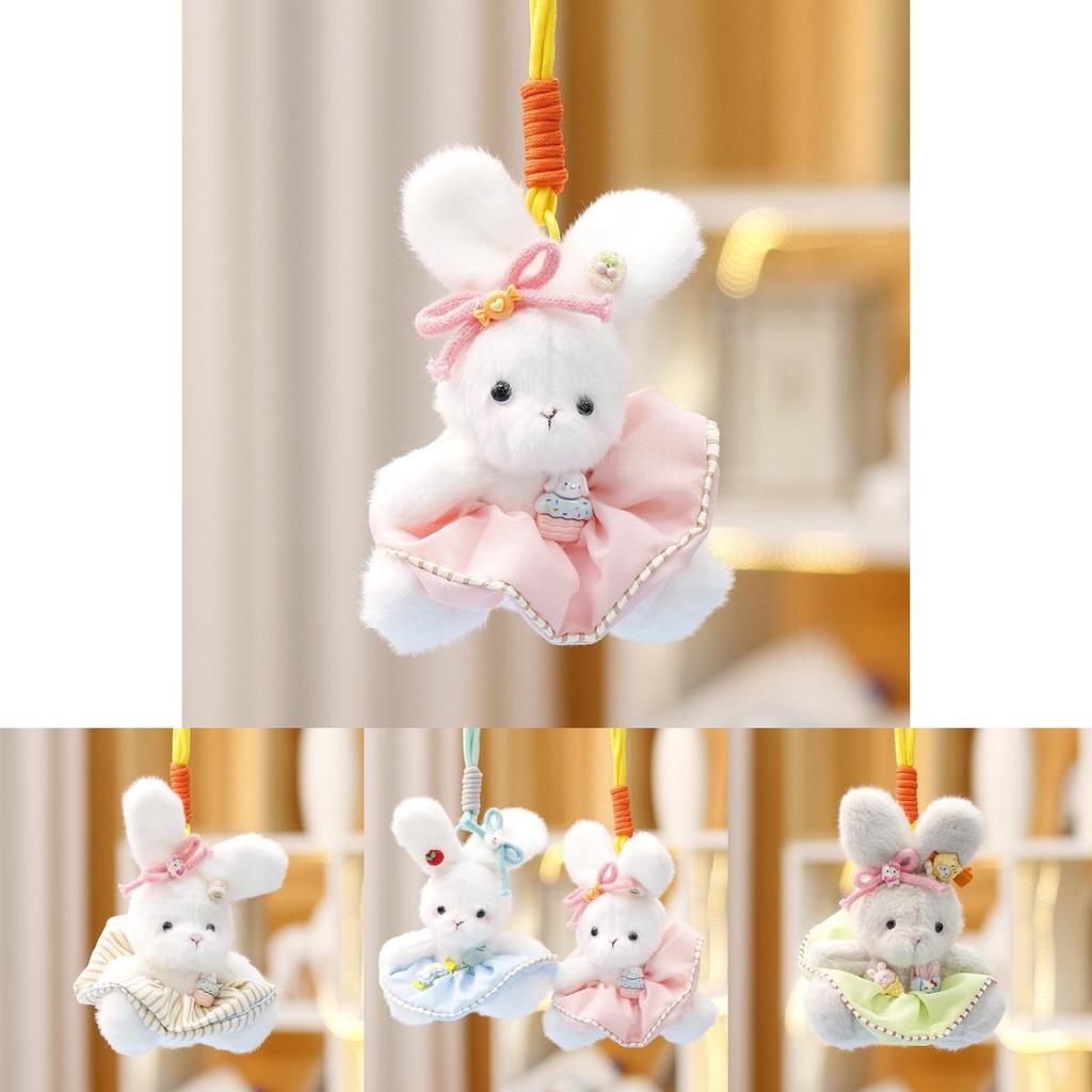 Cute Bunny Plush Doll Keyring Animal Plushie Girls Bag Decor For Teens