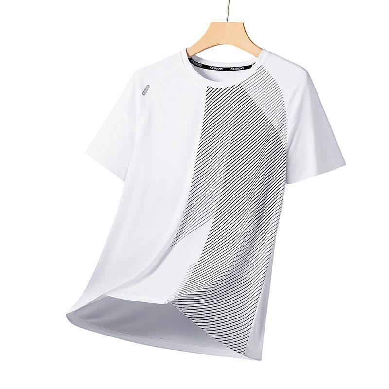 

Men’s Summer Ice Silk Quick-Dry Loose Fit Short Sleeve T-Shirt 4XL