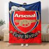 Arsenal Football Player Customize Text Blanket Gift Customizable Blanket Comfortable Perfect for Home Decor Seaside Living Room Picnics