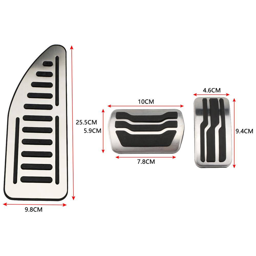 AJO1 Stainless Steel Car Pedal Cover for Ford Focus 2 3 4 MK2 MK3 MK4 RS ST 2005-2020 Kuga Escape 2009-2020 LHD Pads Pedals Parts