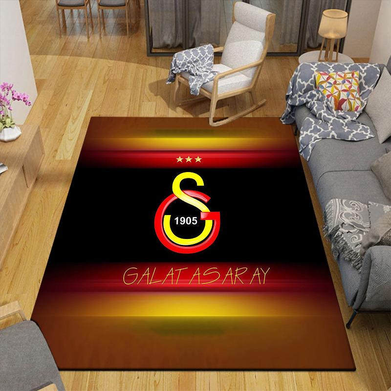 Futbol Club Barcelona2 Flannel Pattern Square Carpet,Area Rug,Carpet Rug for Living Room Bedroom Sofa Playroom Decor,Non-slip Floor Mat