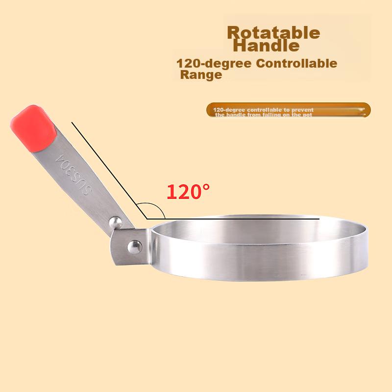 BJ Egg Mold, 304 Stainless Steel Egg Frying Tool, Baking Utensil, Fried Egg Baking Mold Set of Five Pieces