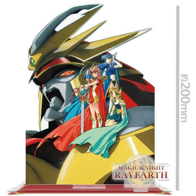 TV Anime "Magic Knight Rayearth" Big Acrylic Character Stand Combined Demon God Rayearth Light & Sea & Wind