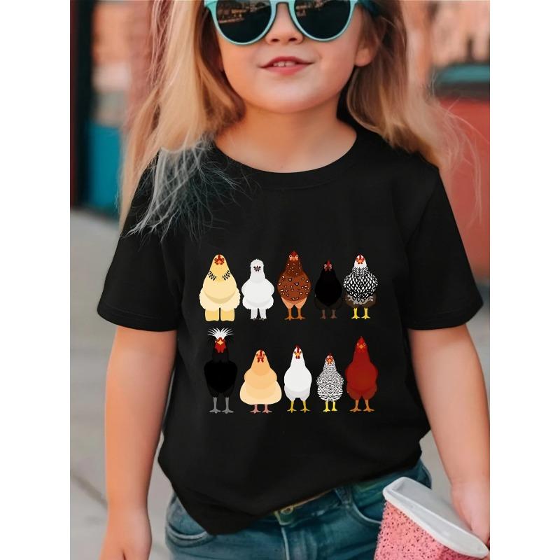 European sizes Girls Cotton Short-sleeve T-shirt, Soft and Comfortable Daily Wear, Suitable for Home, Outdoor and Sports Activities