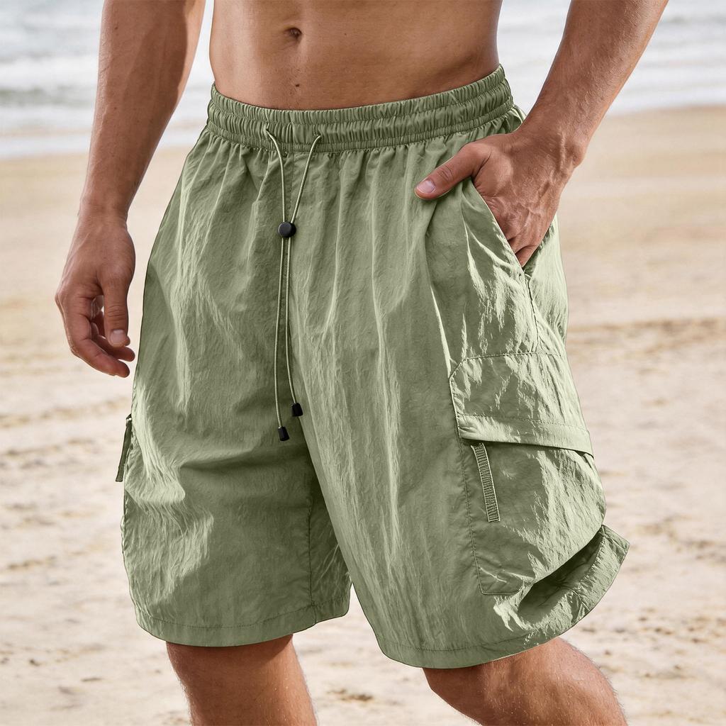 Men's Casual Quick-drying Shorts, Work Pants, Five-pocket Pants, Outerwear , Athletic Straight-leg Pants, Beach Pants