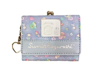 Sumikko Gurashi Série nášivek ze syntetické kůže Sponové mini peněženky Modrá [SG 1632 BLE]