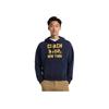 Coach Loose Fit  Logo Graphic Hoodie With Kangaroo Pocket And Ribbed Trim Unisex Hoodies Navy-Blue CBD23-B5H