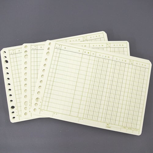 KOKUYO One Color Loose Leaf B6 Sales Book 13 Holes 100 Sheets Li-372