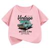 Vintage Car TShirt Printed T Shirt Girls Summer Anime Short Sleeve Tops TShirts Cute Boys Clothing Kids Tee