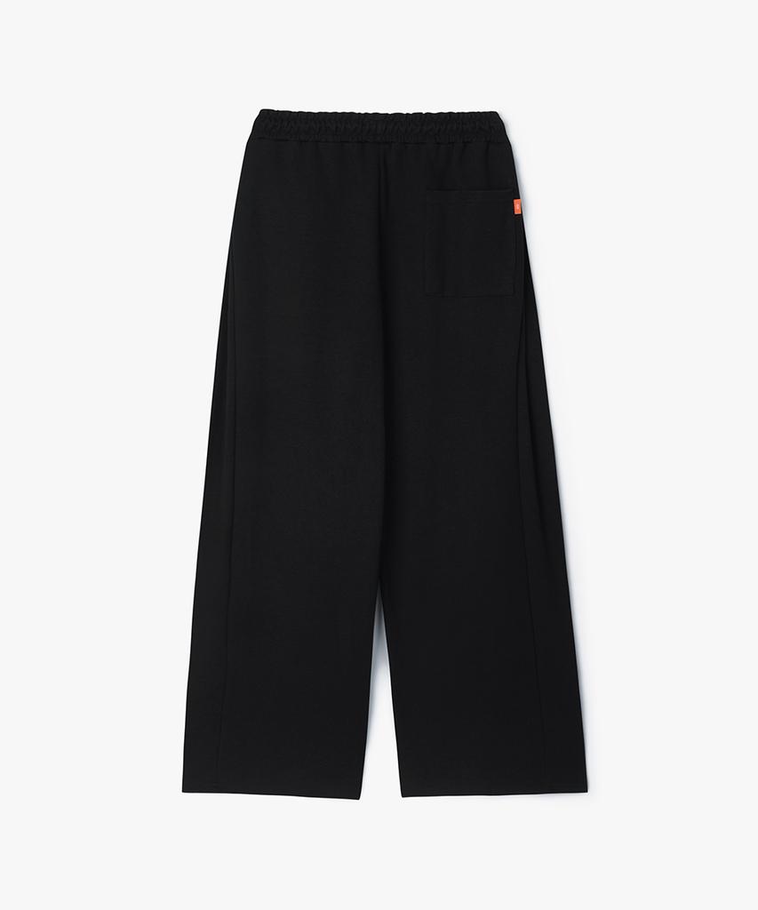 Peopeupeopeudebteu 3Pleats Wide Sweat Pants Black