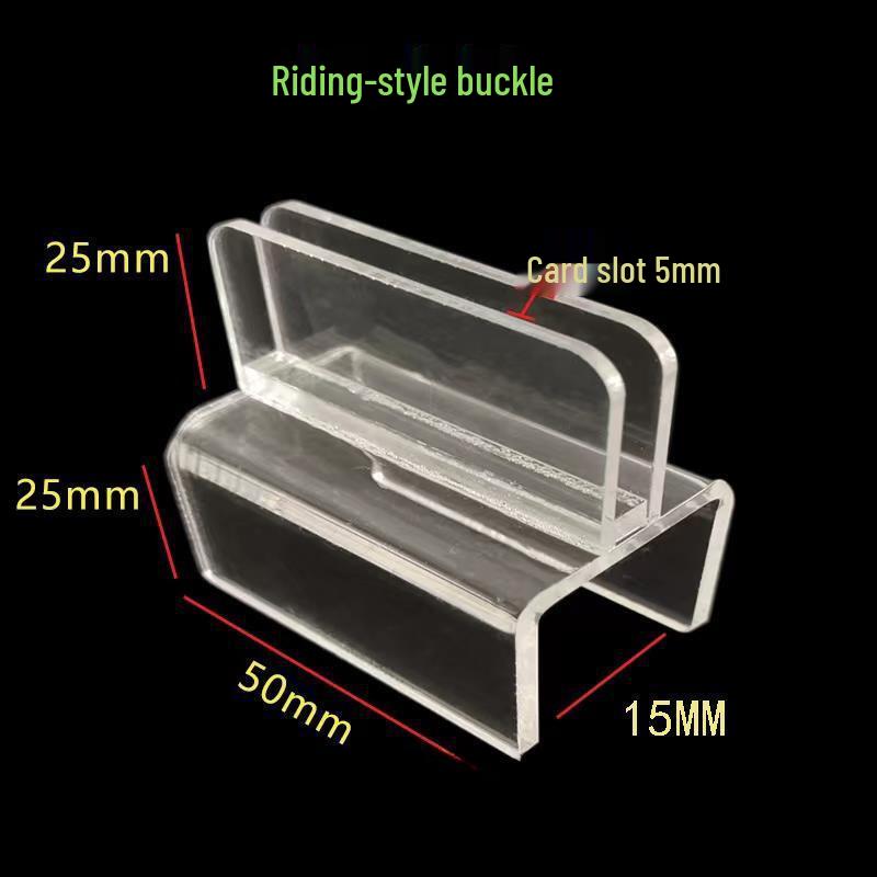 Acrylic Magnetic Clip for Signs - Transparent Plastic Snap Holder for Shelves
