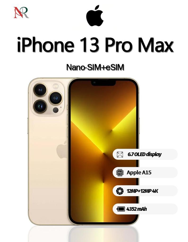 Apple IPhone 13 Pro Max wersja amerykańska smartfon język globalny, pojedyncza karta SIM + eSIM telefon odnowiony