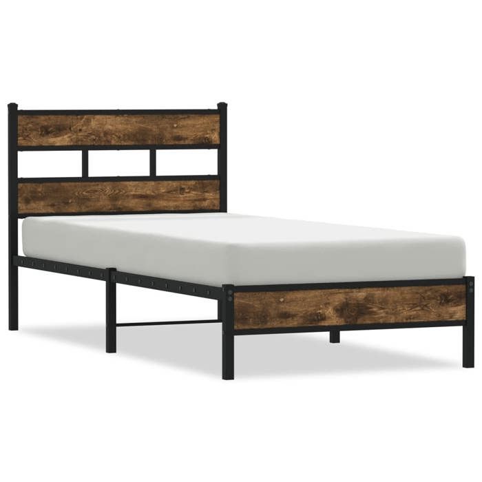 VidaXL Cadre de lit sans matelas avec tête de lit 80x200 cm, lit simple, meuble de chambre à coucher, lit d'invité, lit, 4017191