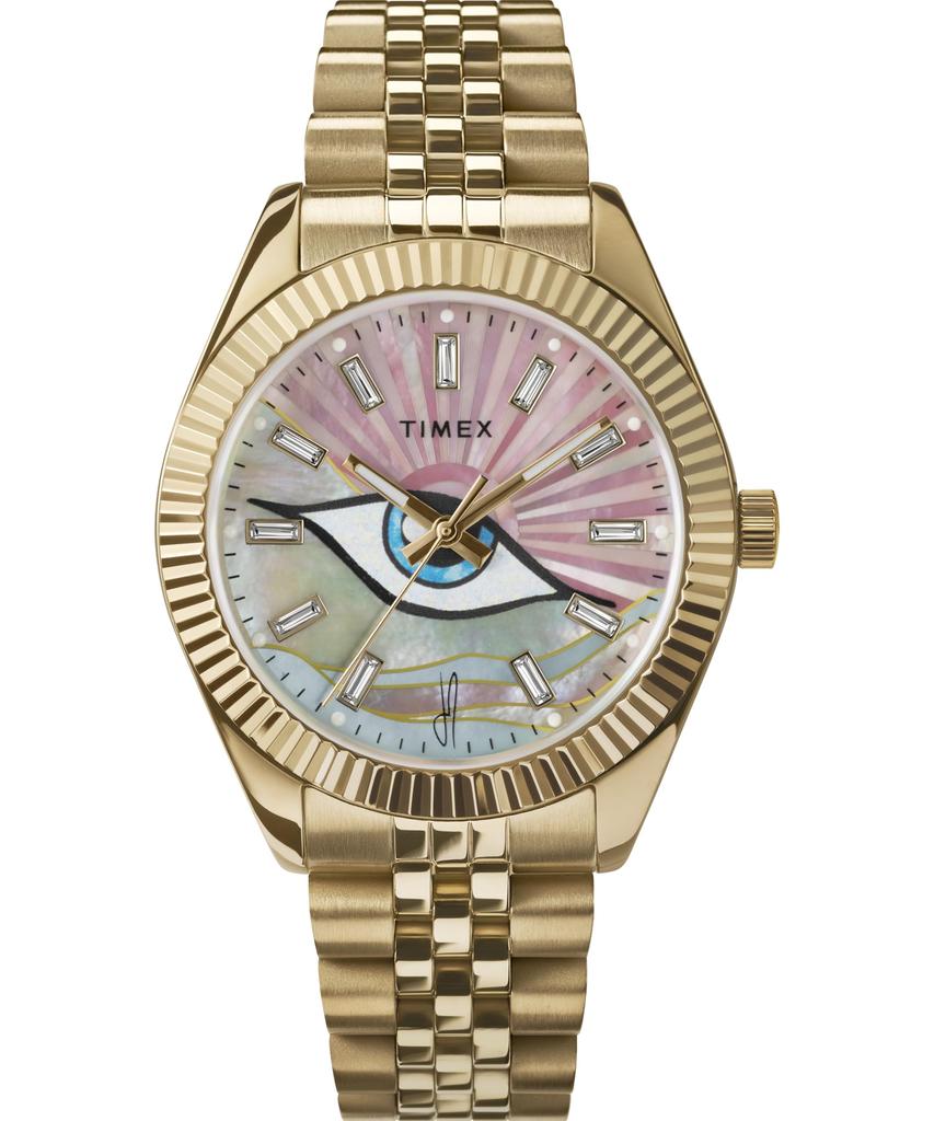 TIMEX x Jackie Aisch Collaboration Quartz Watch TW2Y11200 Multicolor Dial Mineral Glass Unisex 50m