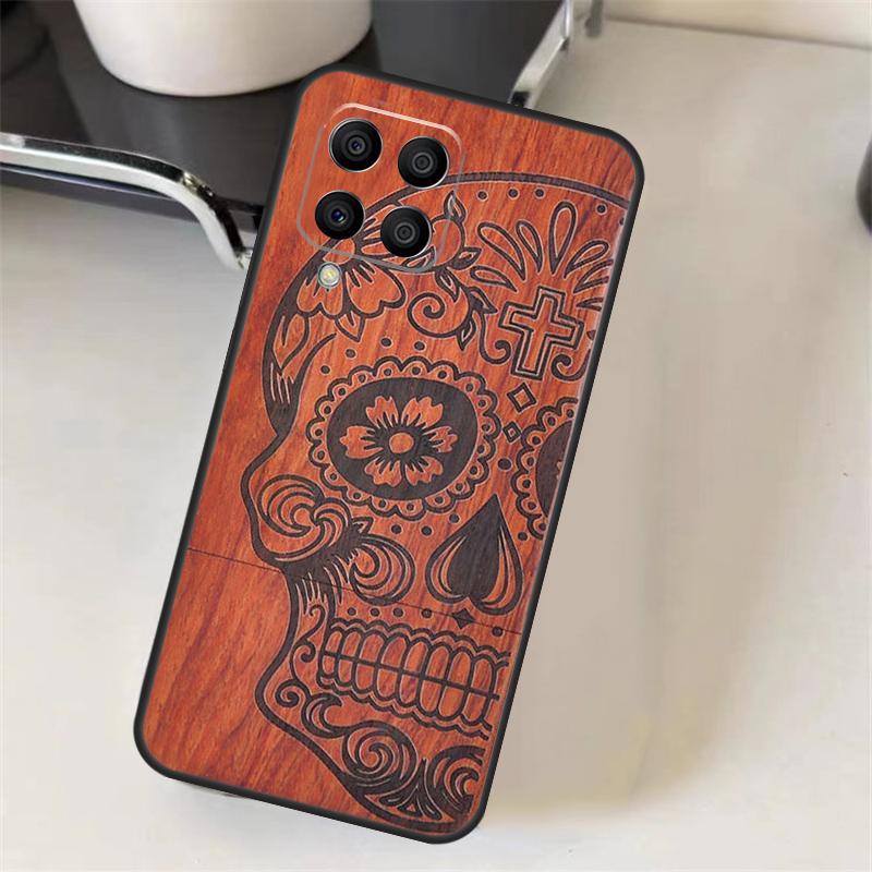 Natural Bamboo Wood Pattern Print Case For Samsung Galaxy M53 M33 M23 M13 M14 M34 M54 M12 M22 M32 M52 M11 M51 M30s M31s Cover