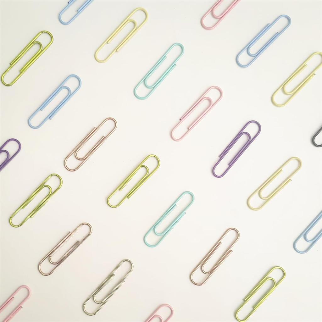 300 Pcs Paper Clips Medium Size PaperClips Assorted Colored for Clips Office Supplies Paperwork Office School and Personal Use