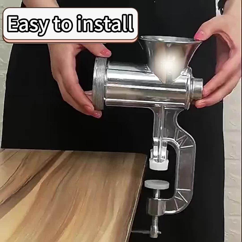 Tocător de carne manual, tăietor de carne - Mașină de tocat carne manuală, aparat de cârnat, tocător de porc montat pe masă, pâlnie de umplere a cârnaților, ustensile de bucătărie acționate manual