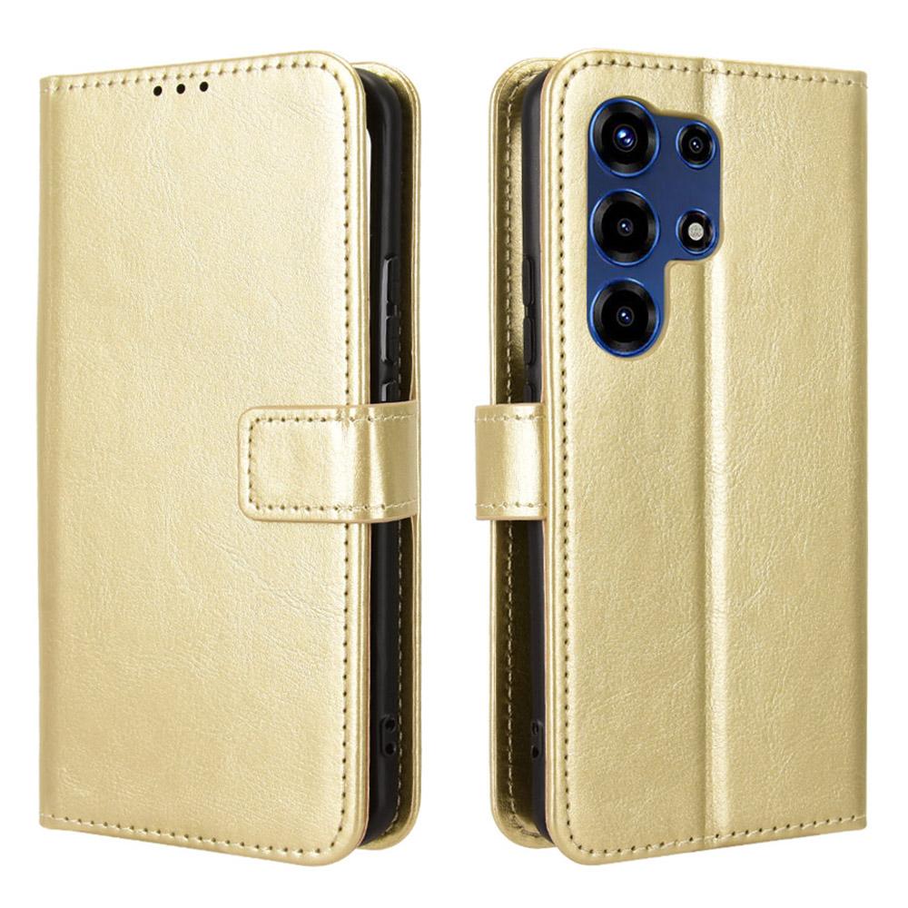 For itel Super 26 Ultra PU Leather Case with Strap Crazy Horse Texture Phone Wallet Cover