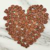 (100pcs/pack) Heart-shaped Wood Colour Buttons Handwork Sewing Scrapbook Clothing Crafts Accessories Home Decoration