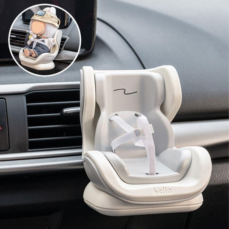 Auto Interior Decorations Ornament Vehicle Air Vent Dashboard Mounted Display Seat Plush Doll Car Safety Seat