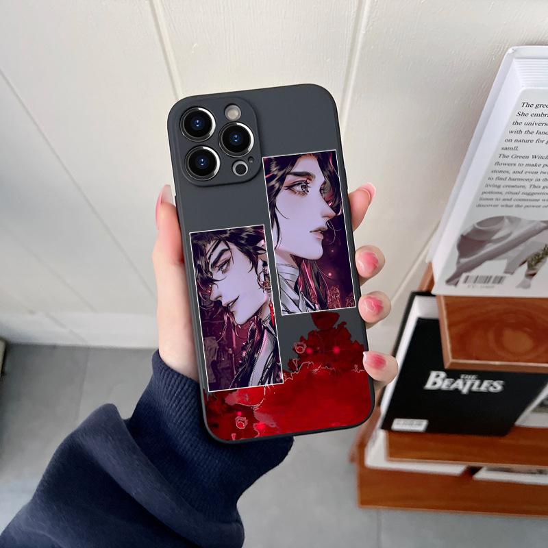 Heaven Official's Blessing Original Square Liquid Silicone Phone Case For iPhone 14 11 12 13 Pro Max X XS XR 7 8 Plus DIY Cover