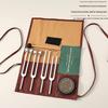 Aluminum Alloy Yoga Sleep Aid Tuning Fork Set with Leather Case