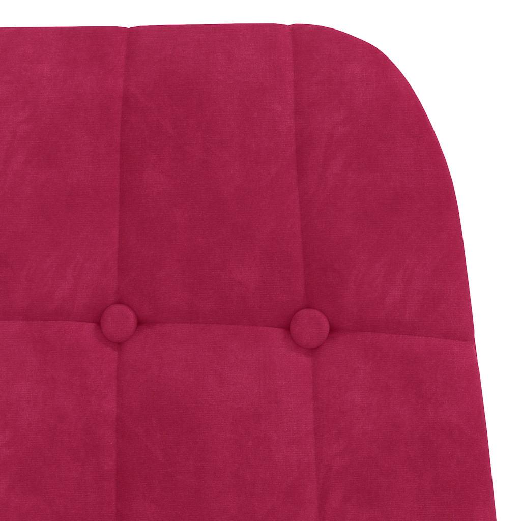 Recliner Chair Wine Red Velvet
