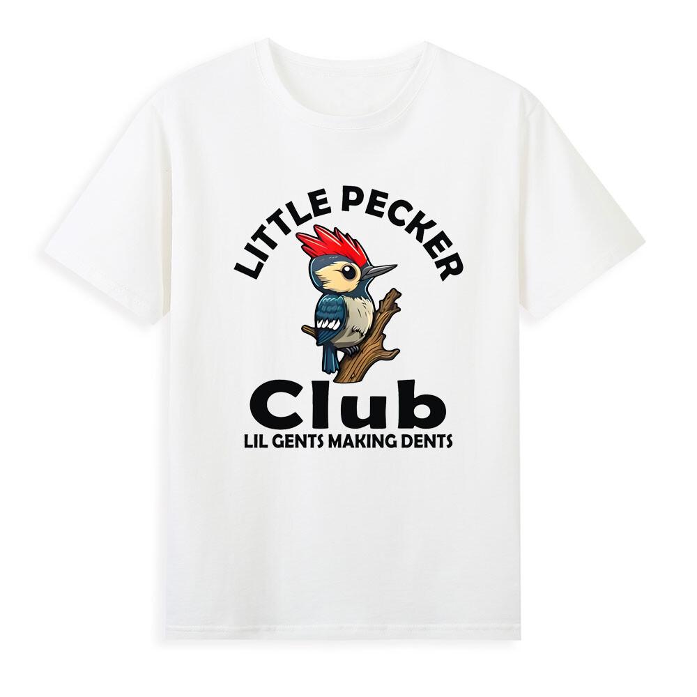 Little Pecker Club Lil Gents Making Dents Humor Birds TShirt S