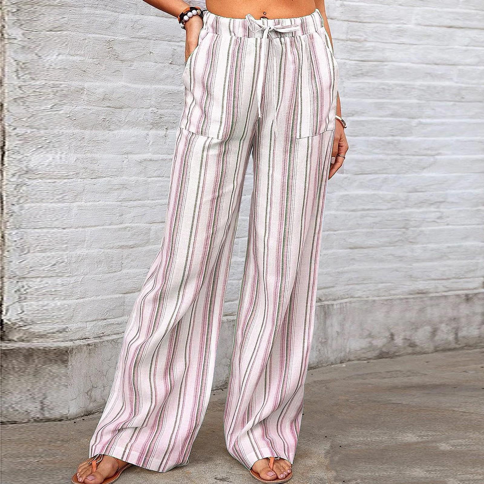 

Женские прямые брюки, модные повседневные брюки, брюки Harlan Nine Point XL розовый