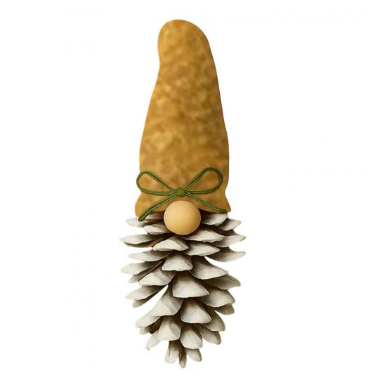 

Різдвяні прикраси-гноми з соснових шишок ручної роботи, осінньо-зимові, до Дня подяки, статуетка гнома з соснових шишок для каміна, багатоярусної таці, полиці, столу B