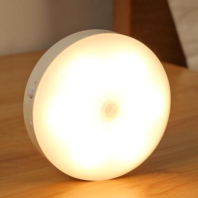 LED Sensor Indoor Night Light with Motion Indirect Lighting for Stylish Night Nursing Wall Ideal for and Rechargeable To 3 Months On a Single Warm