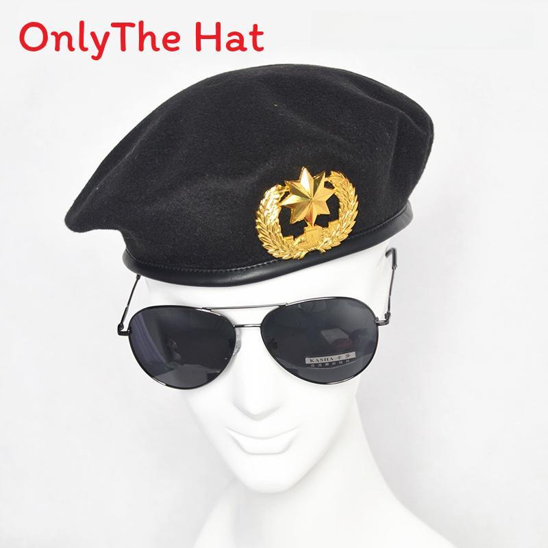 Marvel Logo Wool Beret Hat With Retro British Style And Uv Sunshade For Adults