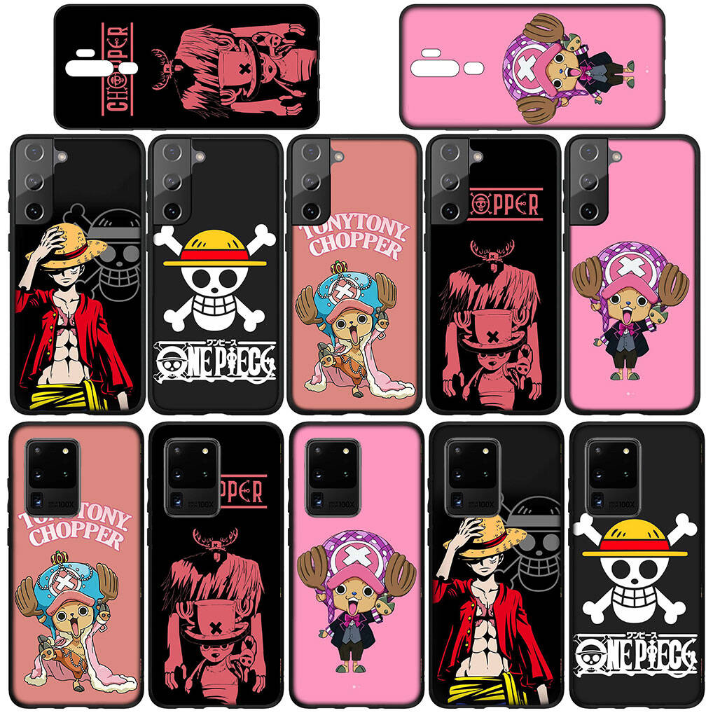 For Samsung Galaxy S25 S24 S23 S22 Ultra FE Plus A37 A57 A56 A55 A06 A16 A15 A36 A26 A35 A05 A25 A54 A34 Phone Case Anime One Piece Luffy Tony Chopper