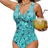 New Popular One-piece Bikini Sexy Leopard Print Splicing European and American Thin Waist Swimsuit Swimsuit