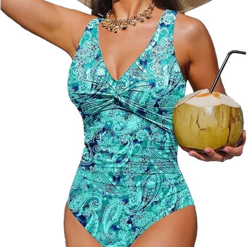 New Popular One-piece Bikini Sexy Leopard Print Splicing European and American Thin Waist Swimsuit Swimsuit