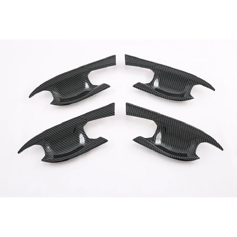 For SsangYong Torres (J100) Carbon Fiber Style Door Handle Bowl Cover Cup Cavity Trim Ert Catch Molding Garnish