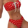 Set Bikini Imbottito da Donna con Bretelle e Stampa Leopardo per Nuoto e Abbigliamento da Spiaggia