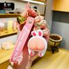 Adorable Bunny Silicone Keychain Charming Bag Decoration For Couples And Kids