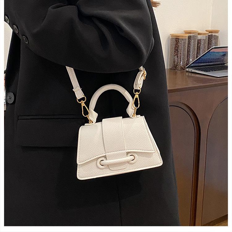 Pure Color Minimalist Handbag Fashionable Single Shoulder Crossbody Bag Women's Faux Leather Square Purse KTB